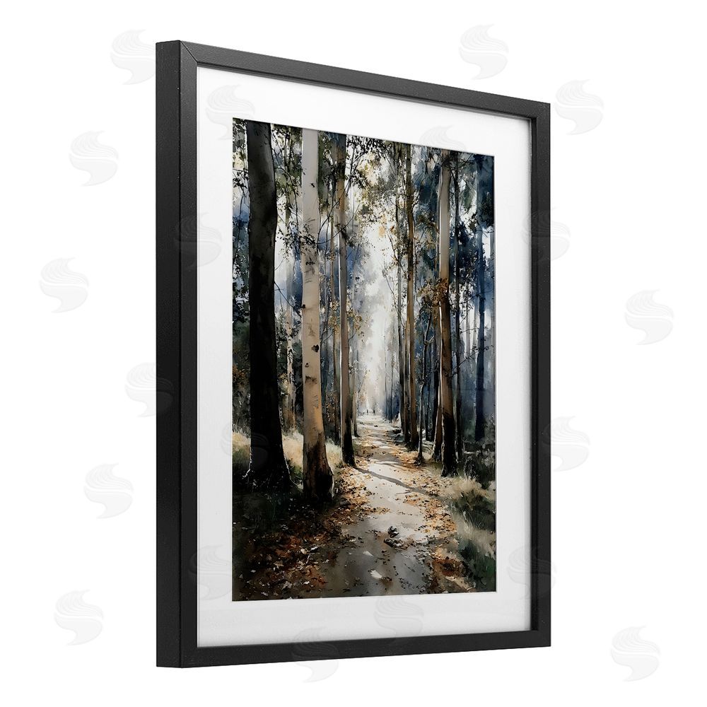 Franklyn Gregory Path in Autumn Light Black Framed Print Under Glass Wall Art