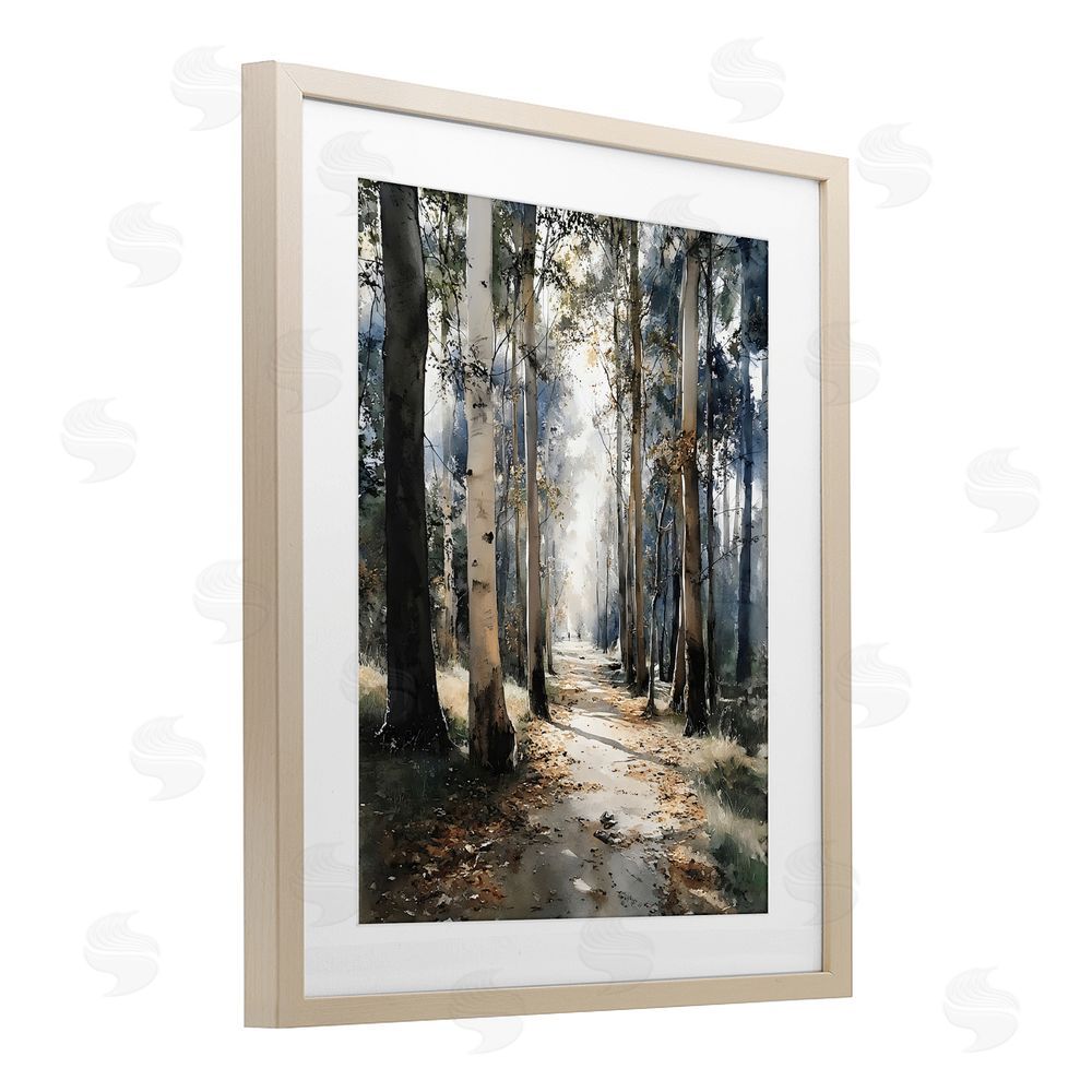 Franklyn Gregory Path in Autumn Light Brown Framed Print Under Glass Wall Art