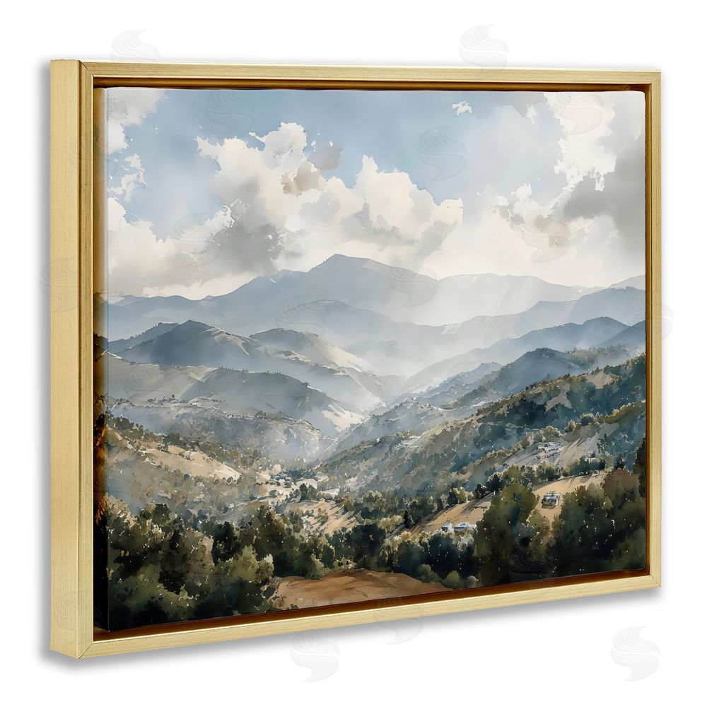 Franklyn Gregory Everything Under The Sun Gold Floating Framed Canvas Wall Art