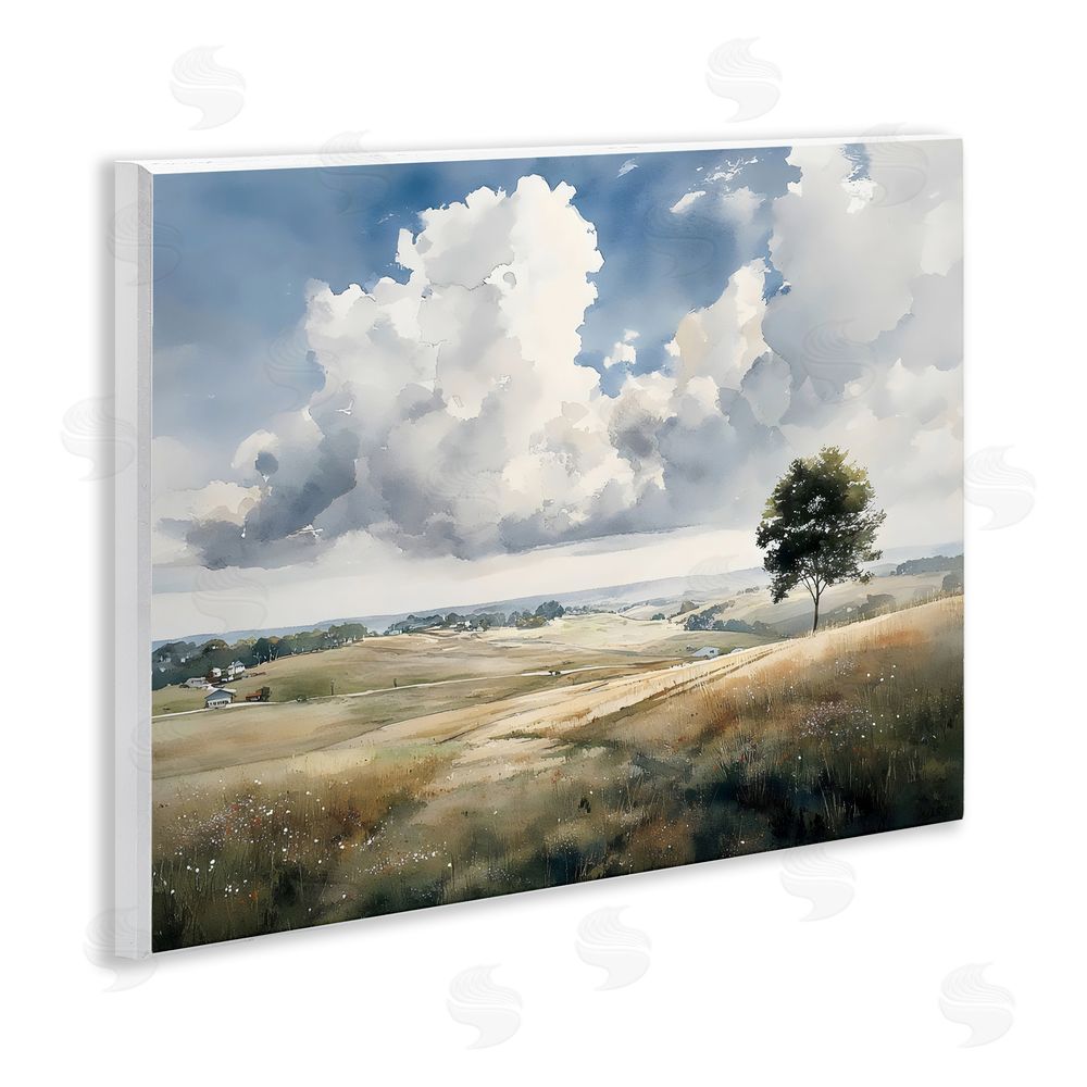 Franklyn Gregory Pretty Hills with Solitary Tree Wall Plaque Home Decor Art Print