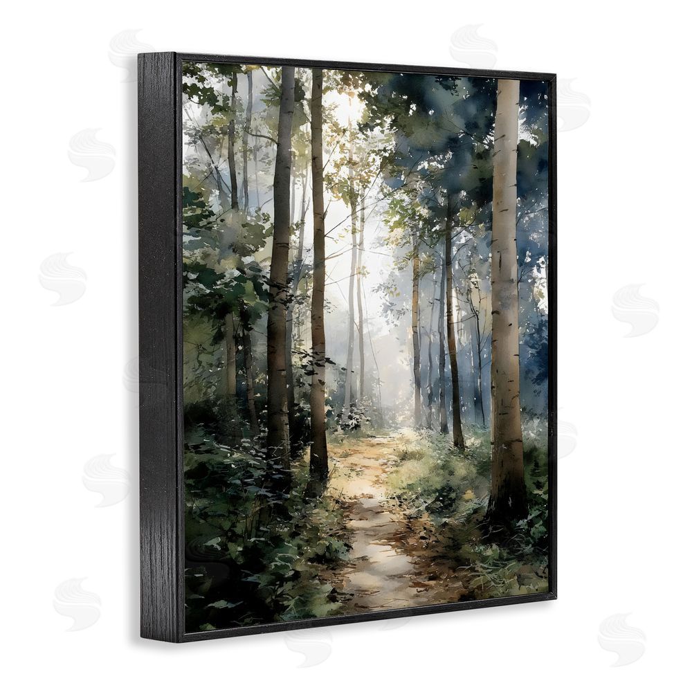 Franklyn Gregory Forest Path in Morning Black Framed Giclee Wall Art