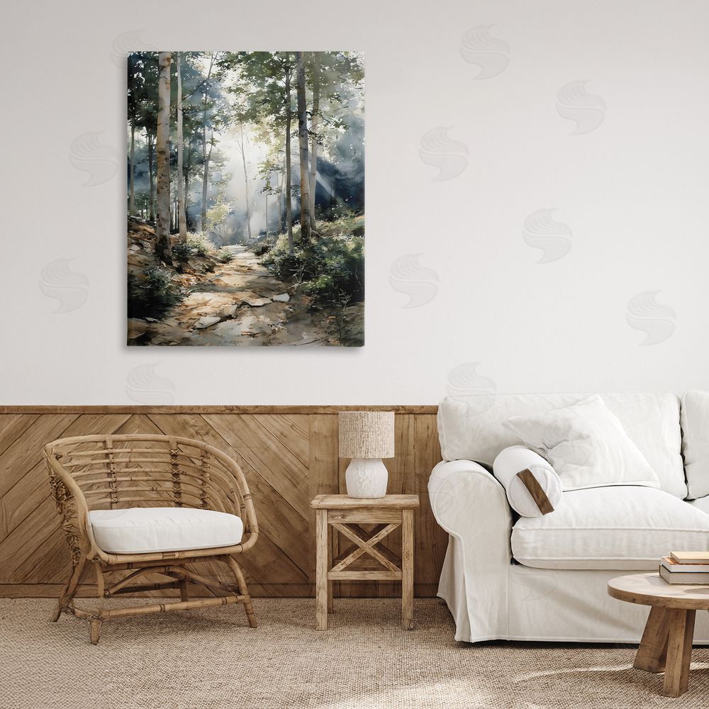 Franklyn Gregory Through The Woods Pathway Stretched Canvas on Wall