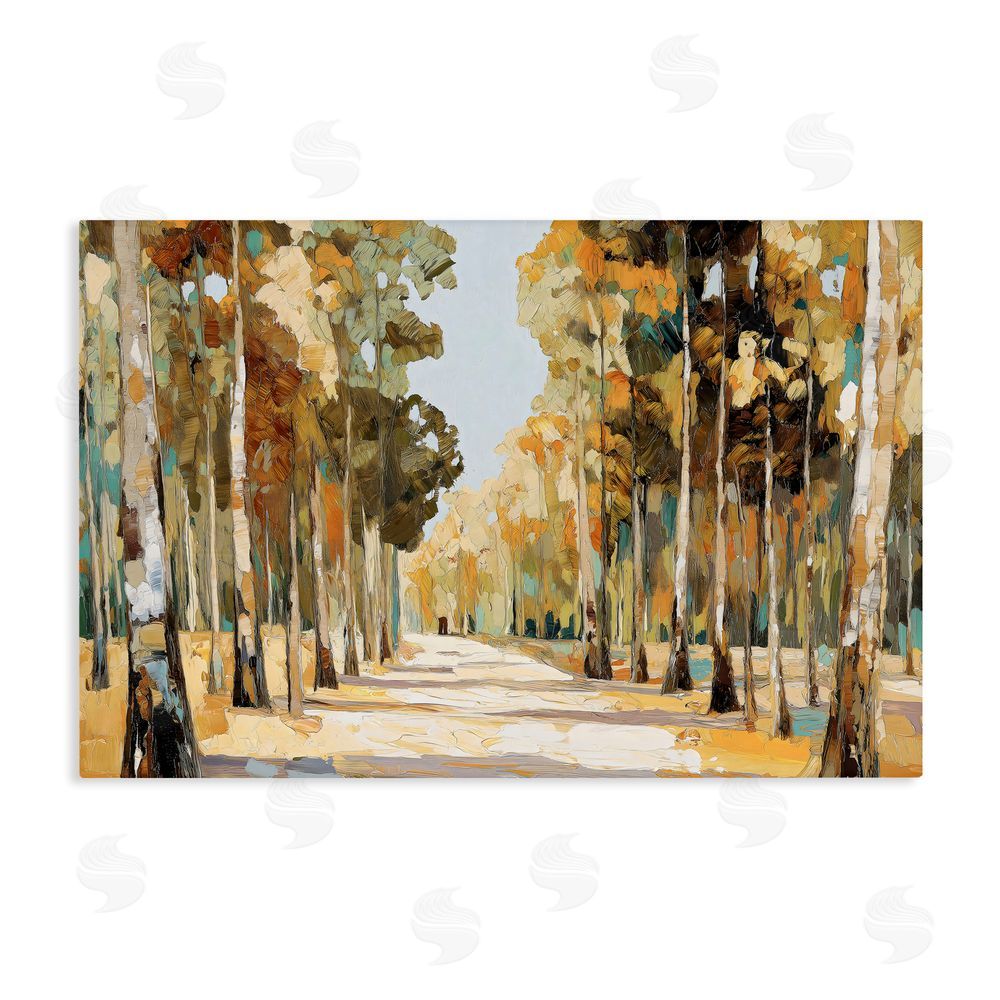 Gina Kelly Modern Impressionist Fall Forest Stretched Canvas Wall Art