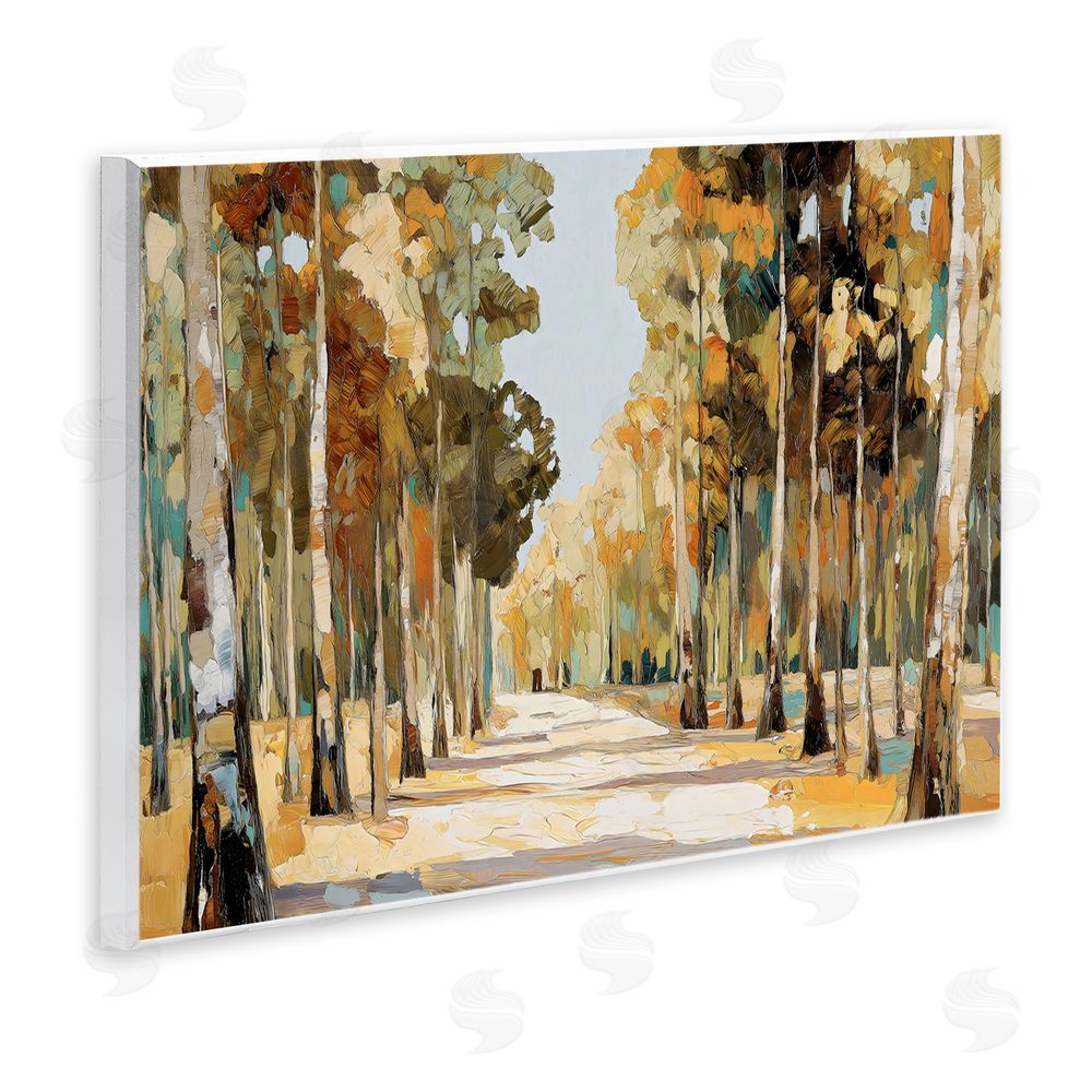 Gina Kelly Modern Impressionist Fall Forest Wall Plaque Home Decor Art Print