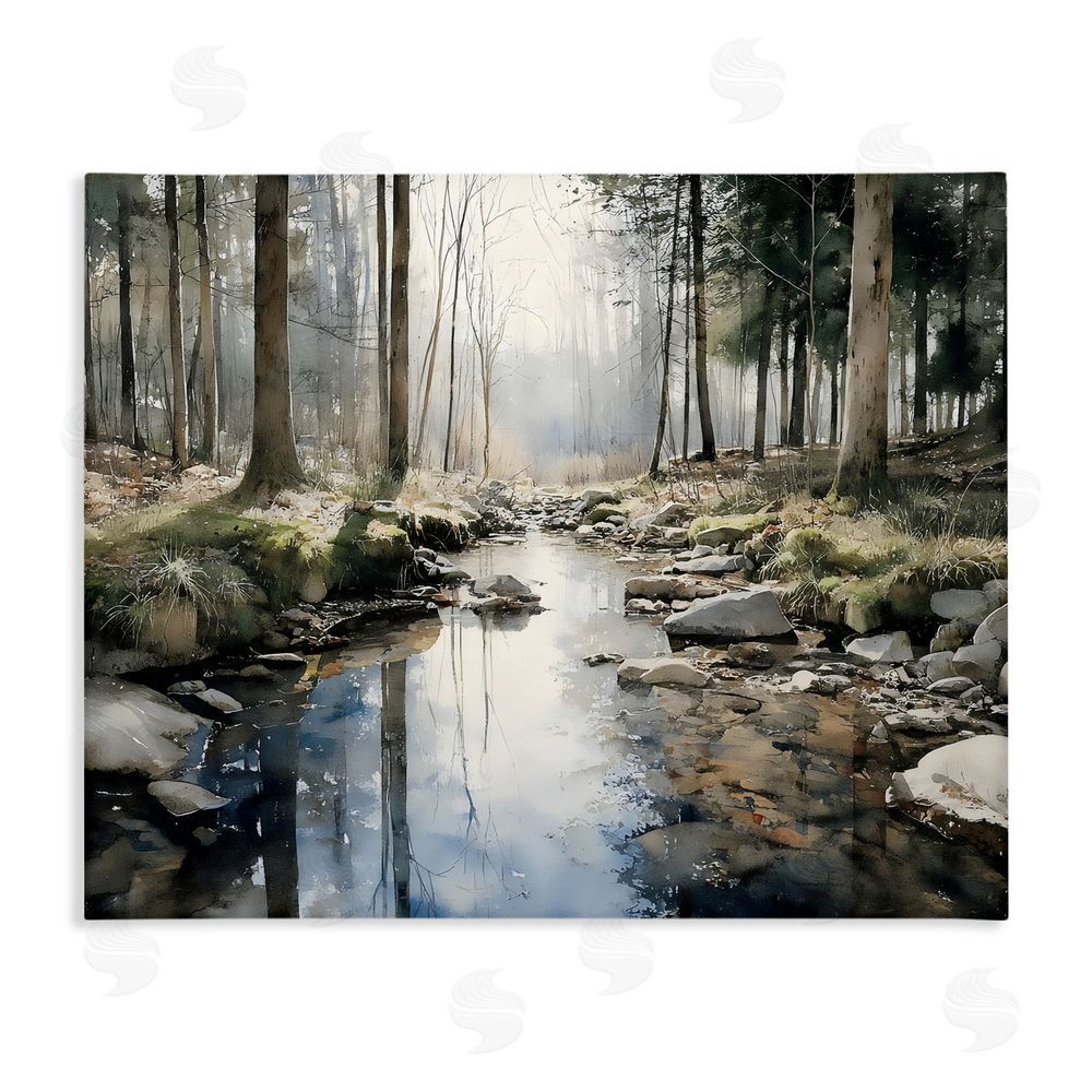 Franklyn Gregory Rock Creek in Morning Mist Stretched Canvas Wall Art