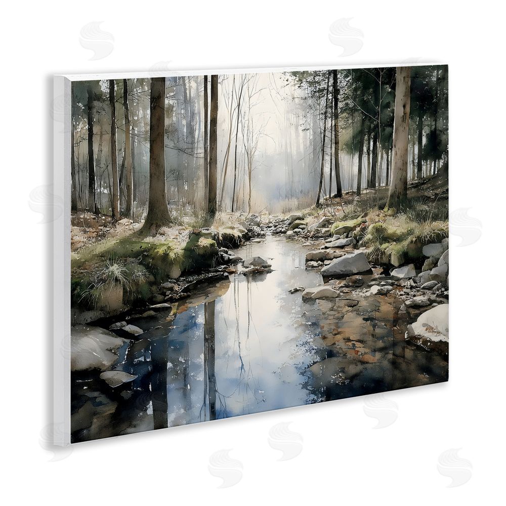 Franklyn Gregory Rock Creek in Morning Mist Wall Plaque Home Decor Art Print