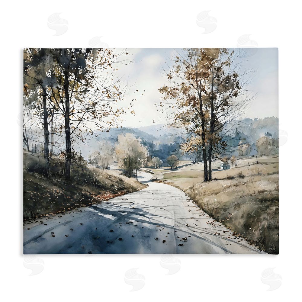 Franklyn Gregory Country Road in Autumn Stretched Canvas Wall Art