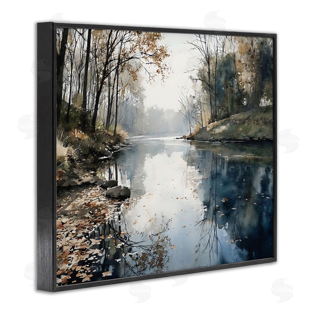Franklyn Gregory Fall Lake Reflection Black Framed Giclee Wall Art