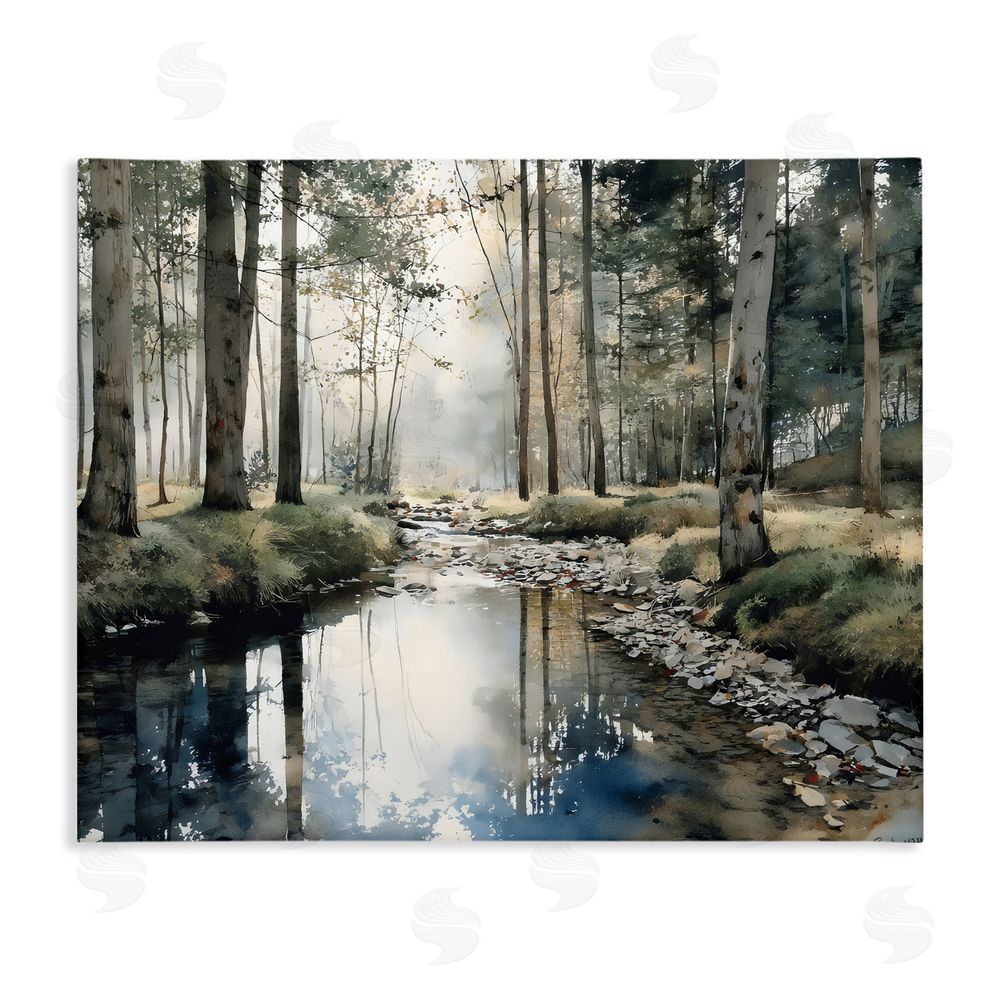Franklyn Gregory Woodland Wonder Creek Stretched Canvas Wall Art Print