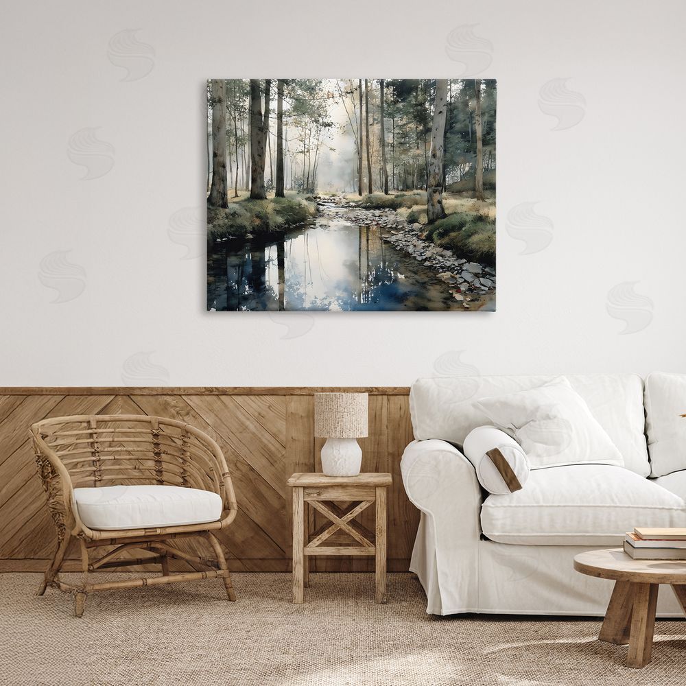Franklyn Gregory Woodland Wonder Creek Stretched Canvas on Wall