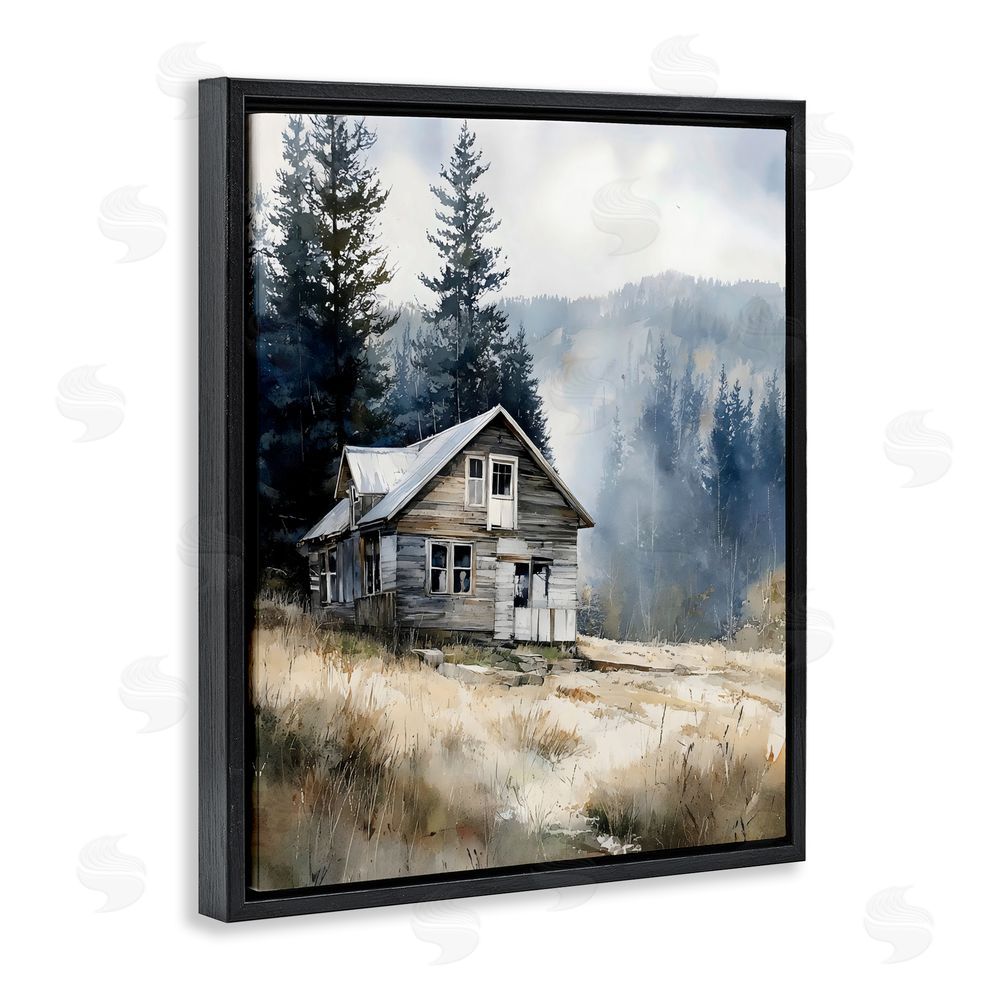Franklyn Gregory Old Mountain House Black Floating Framed Canvas Wall Art