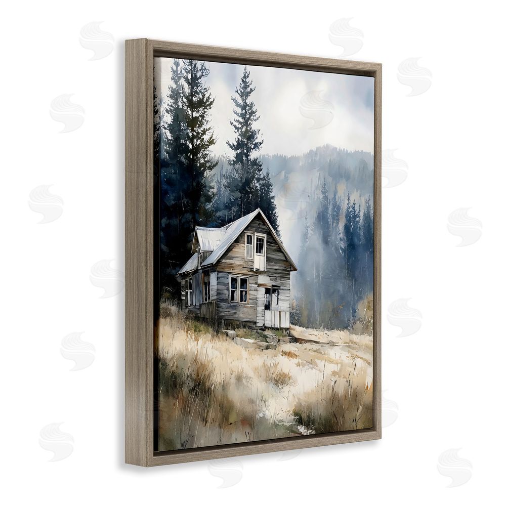 Franklyn Gregory Old Mountain House Brown Floating Framed Canvas Wall Art