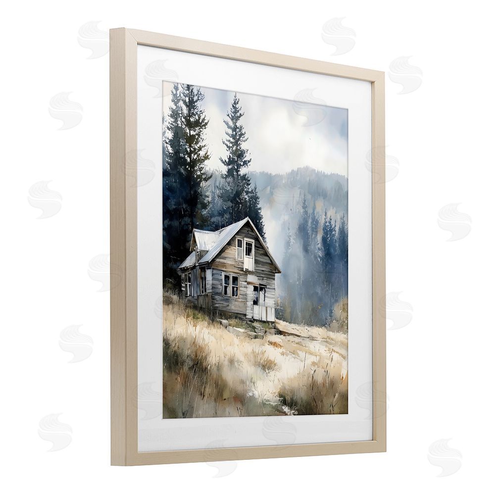 Franklyn Gregory Old Mountain House Brown Framed Print Under Glass Wall Art