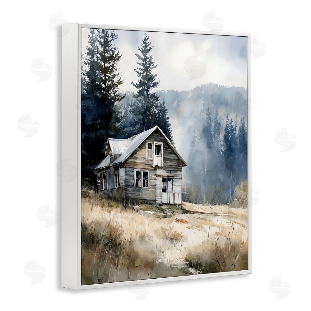 Franklyn Gregory Old Mountain House White Framed Giclee Wall Art