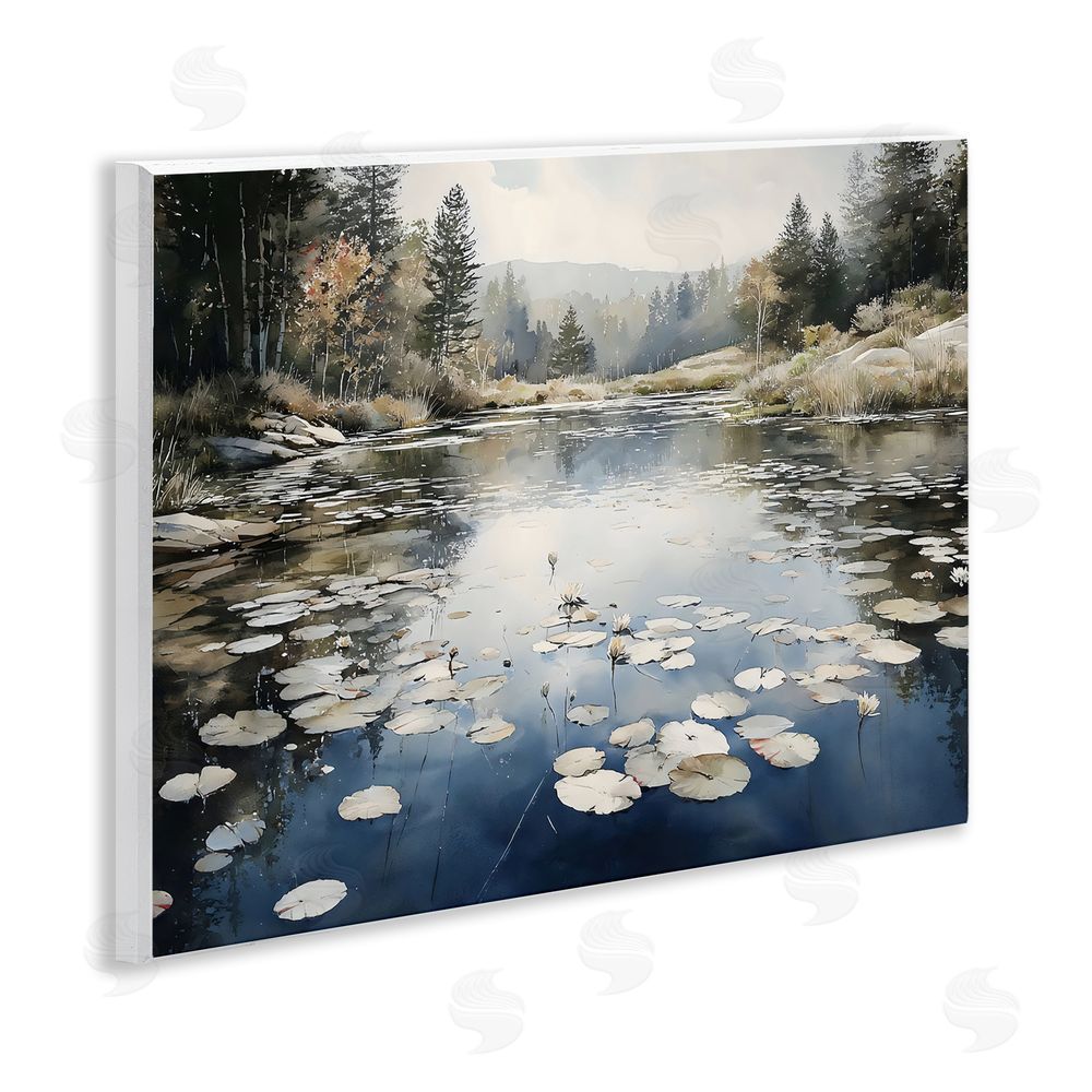Franklyn Gregory Still Pond with Morning Reflections Wall Plaque Printed Art