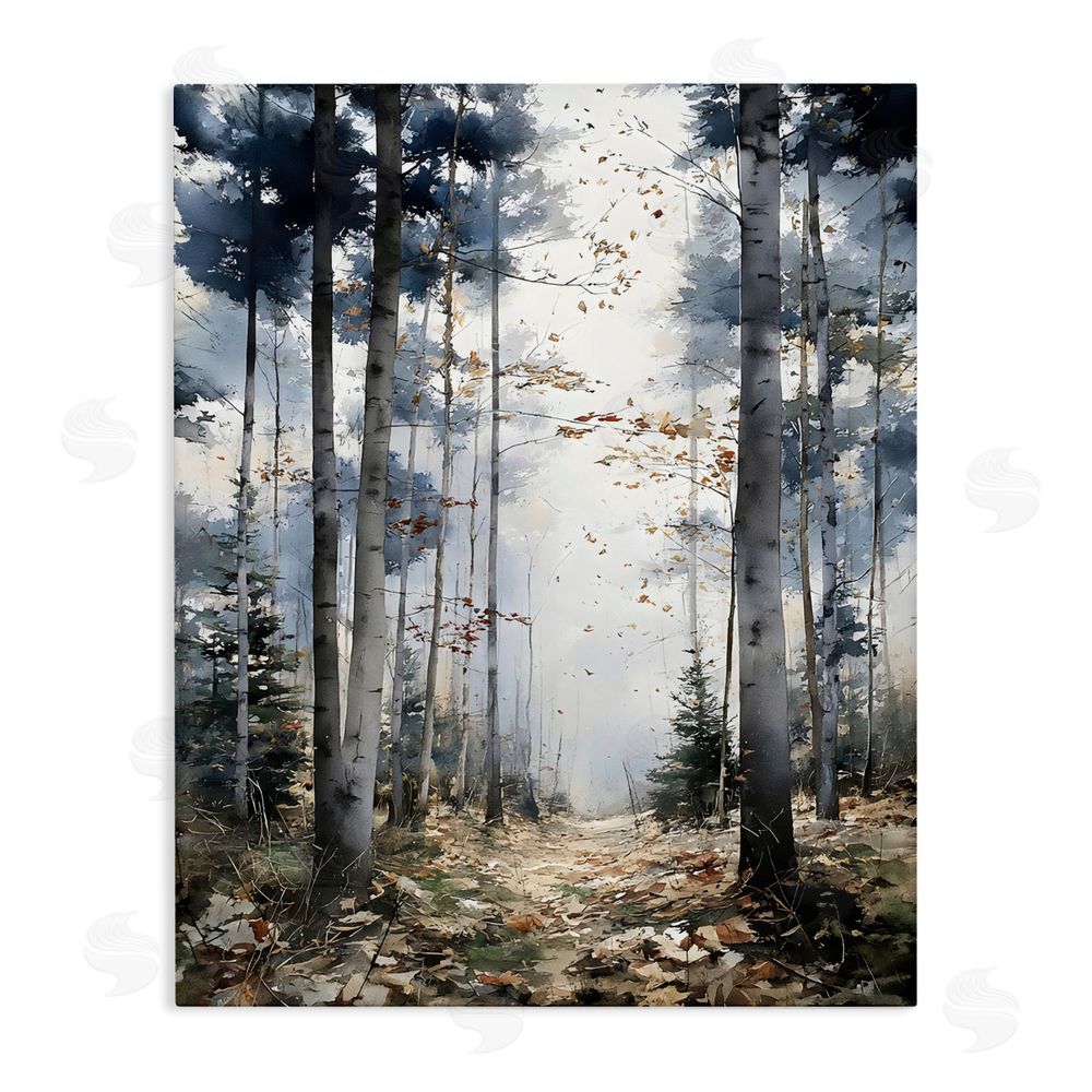 Franklyn Gregory Cold Woods Birch Forest Stretched Canvas Wall Art