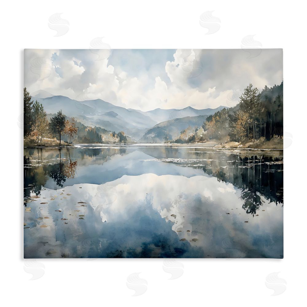 Franklyn Gregory Nature's Reflection on Mountain Lake Stretched Canvas Wall Art