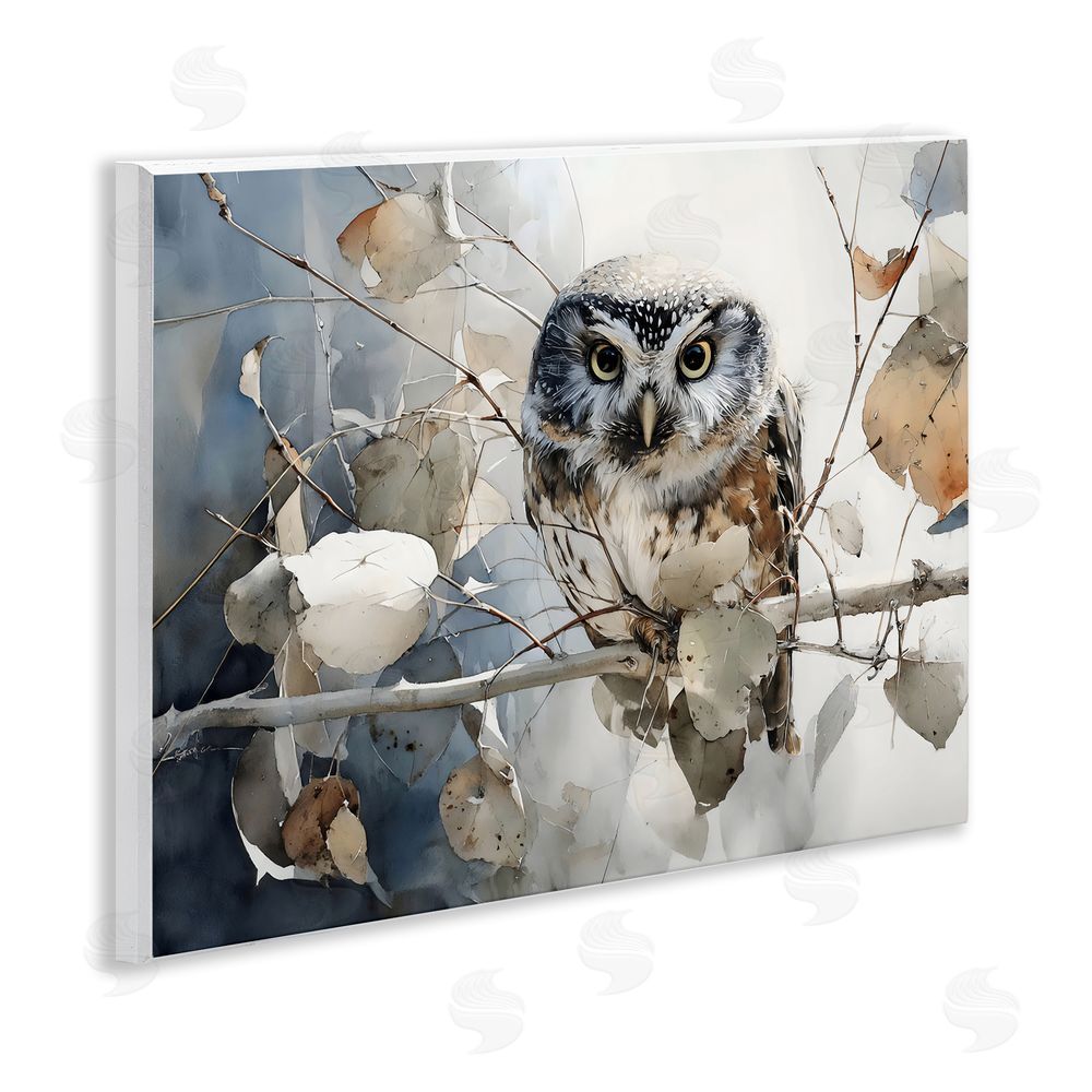 Franklyn Gregory Hoot Owl on Autumn Branch Wall Plaque Home Decor Art Print