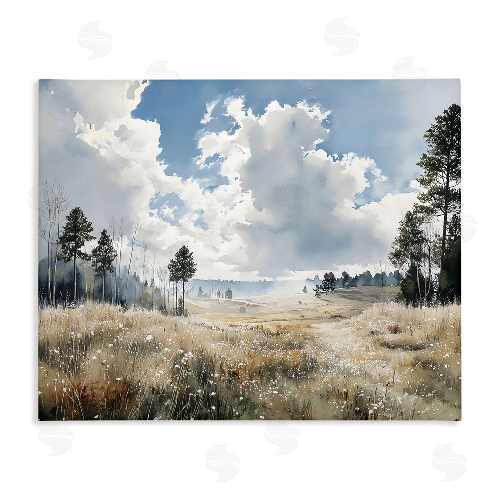 Franklyn Gregory Blue Kissed Landscape Stretched Canvas Wall Art Print