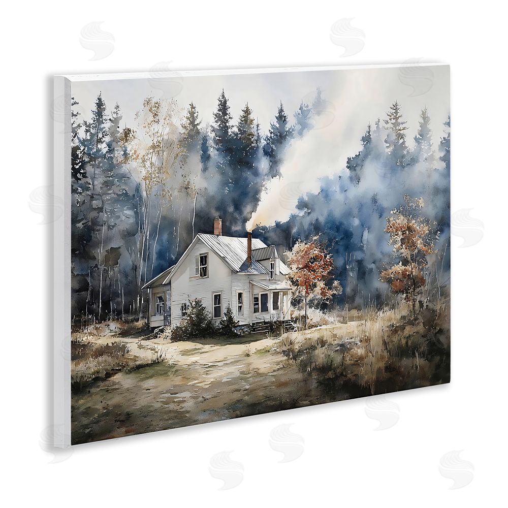 Franklyn Gregory Indigo Smoke at Woodland Cottage Wall Plaque Home Decor Art Print