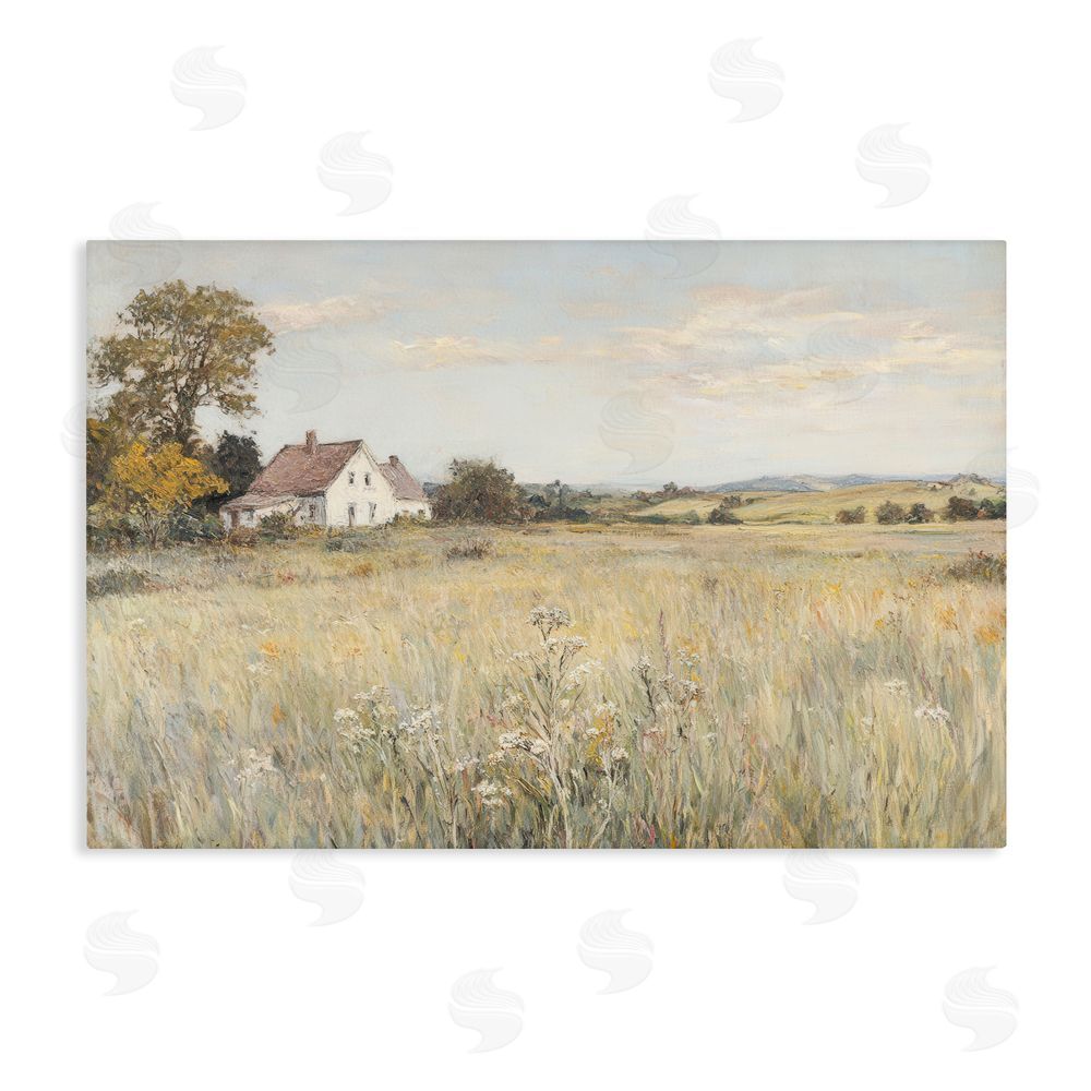 Petal Prints Design Country Living in Golden Meadow Stretched Canvas Wall Art