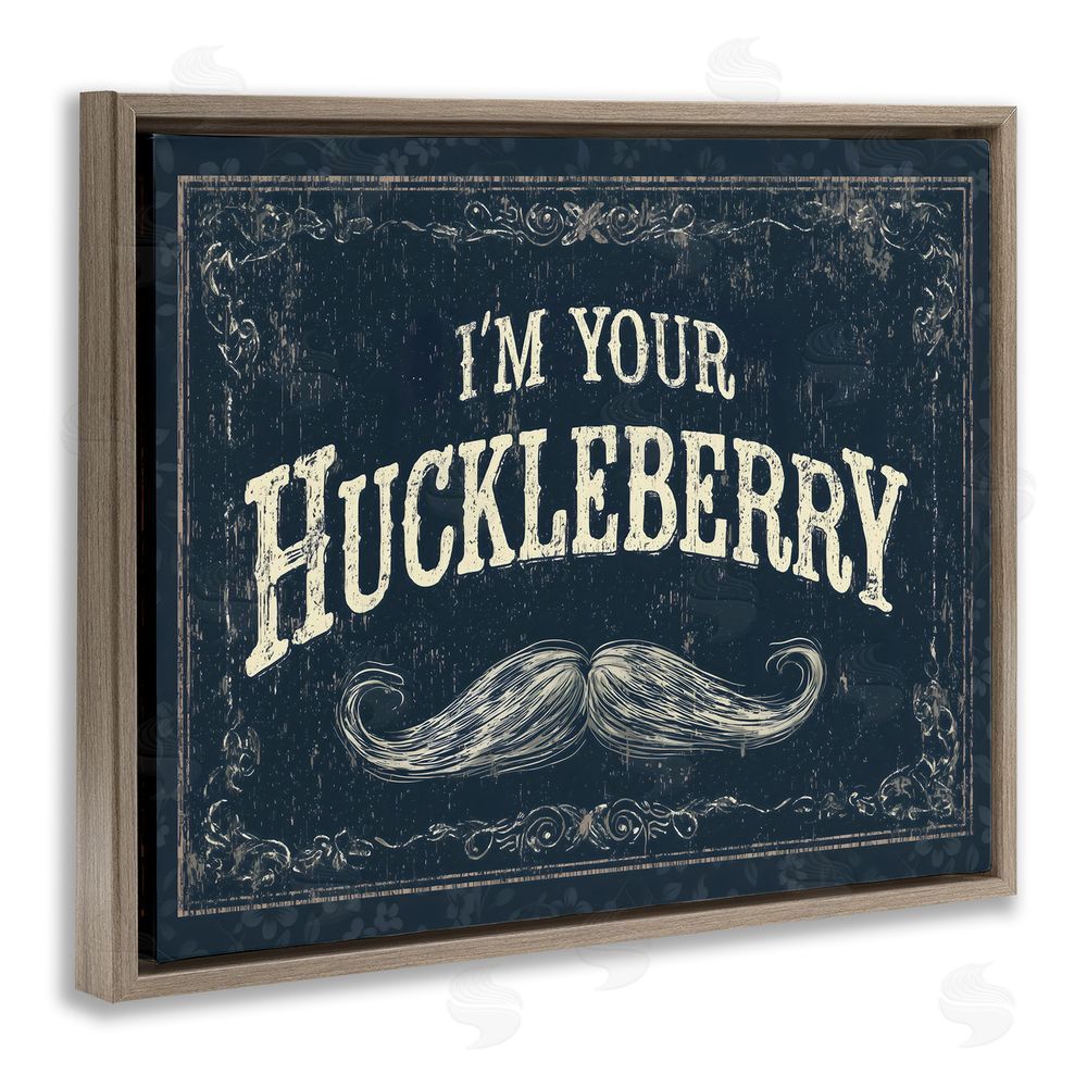 Arlington Prints I'm Your Huckleberry Brown Floating Framed Canvas Wall Art