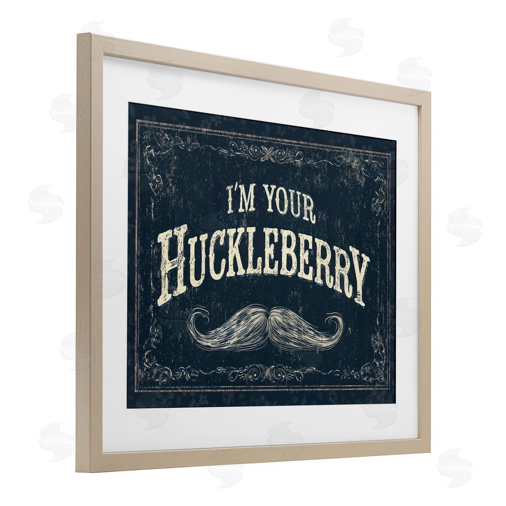 Arlington Prints I'm Your Huckleberry Brown Framed Print Under Glass Wall Art