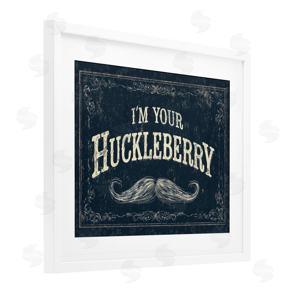 Arlington Prints I'm Your Huckleberry White Framed Print Under Glass Wall Art