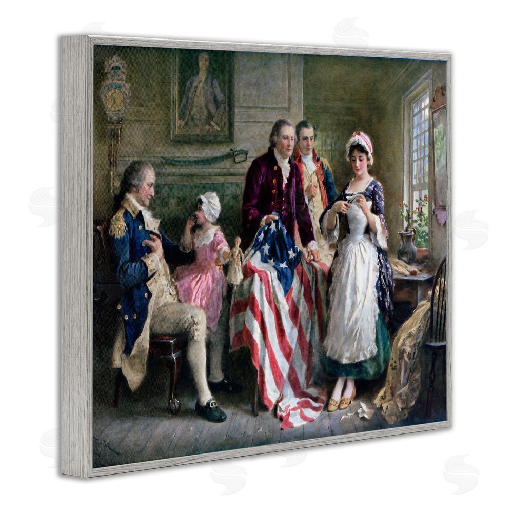 Arlington Prints Historical Betsy Ross Gray Framed Giclee Print Wall Art