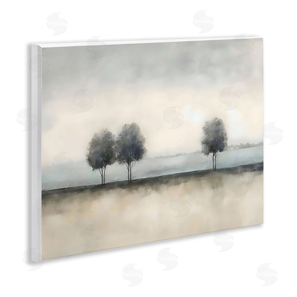 Riley B Muted Trees Horizon Wall Plaque Home Decor Art Print