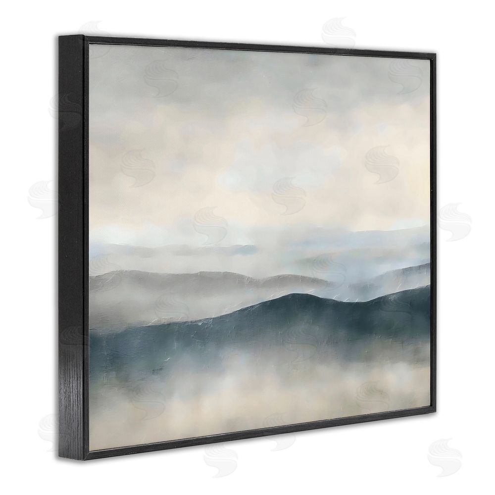 Riley B Muted Horizon Serenity Black Framed Giclee Wall Art