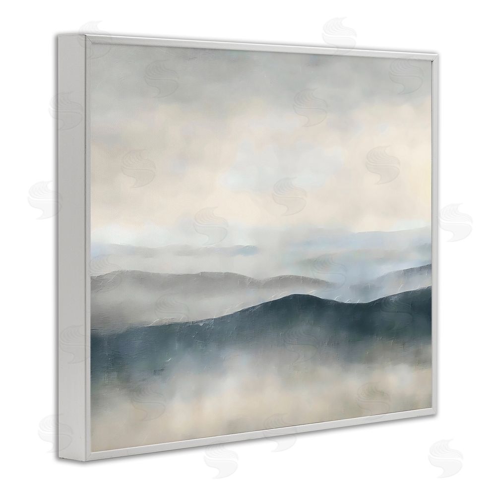 Riley B Muted Horizon Serenity White Framed Giclee Wall Art