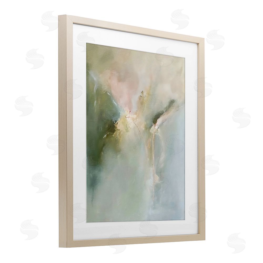 Riley B Ethereal Brushwork Harmony Brown Framed Print Under Glass Wall Art