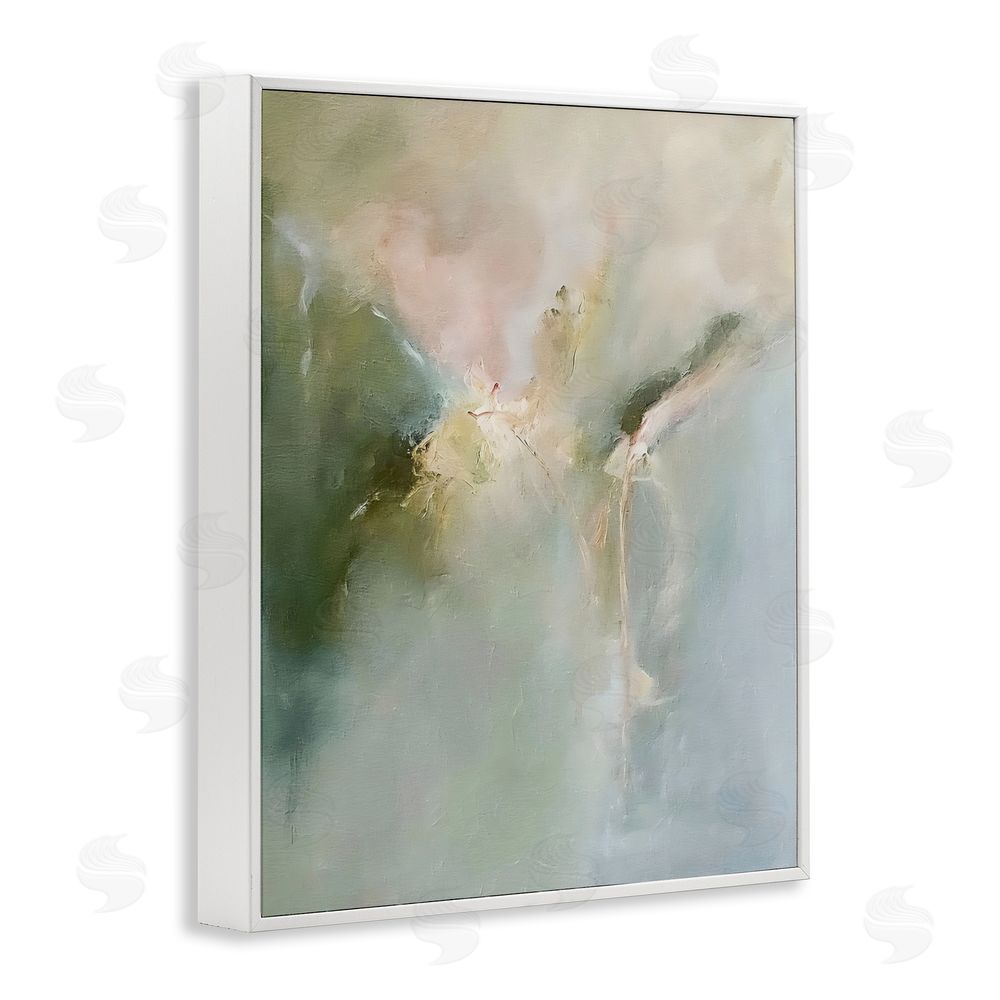 Riley B Ethereal Brushwork Harmony White Framed Giclee Wall Art