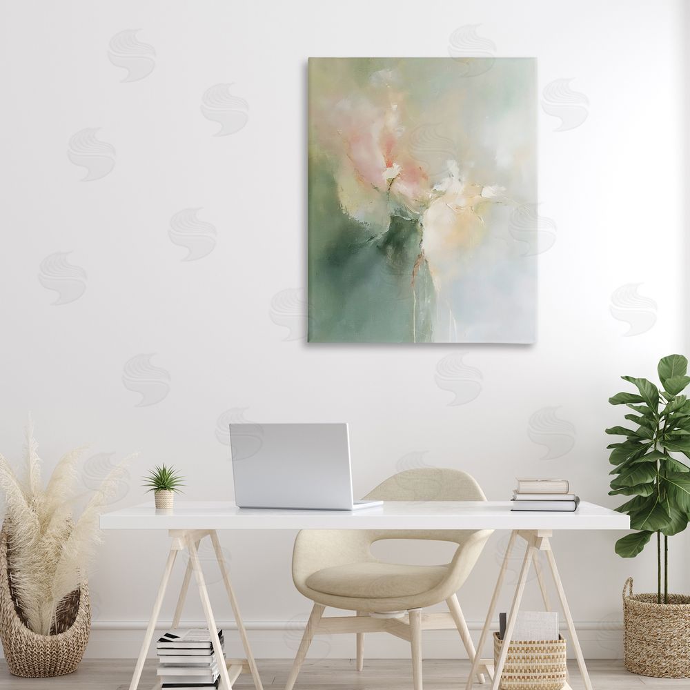 Riley B Ethereal Brushwork Abstraction Stretched Canvas Wall Art in Room