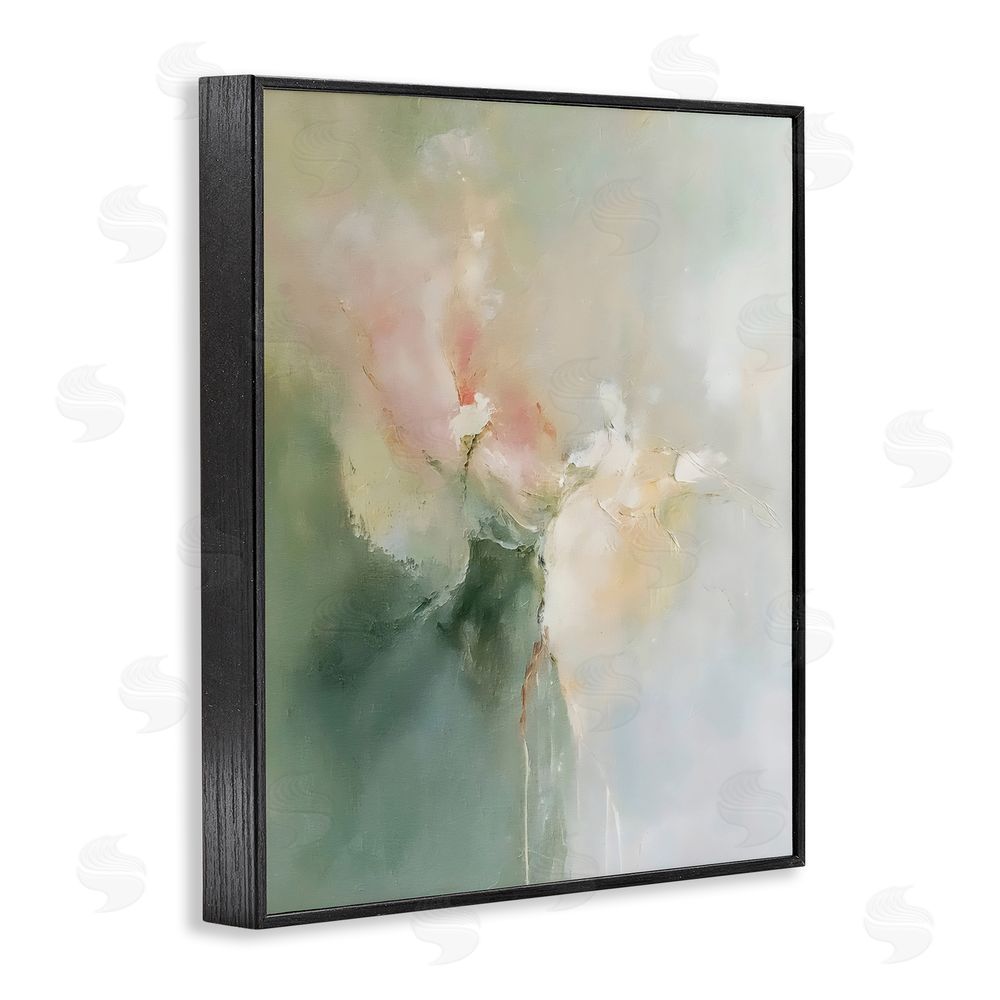 Riley B Ethereal Brushwork Abstraction Black Framed Giclee Wall Art