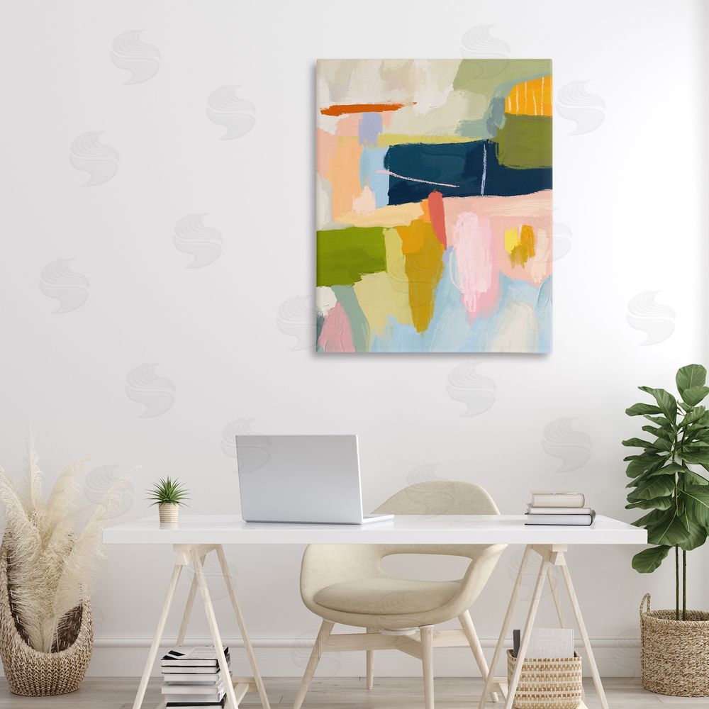 Lisa Nohren Pastel Wonder Smattering Stretched Canvas Wall Art in Room