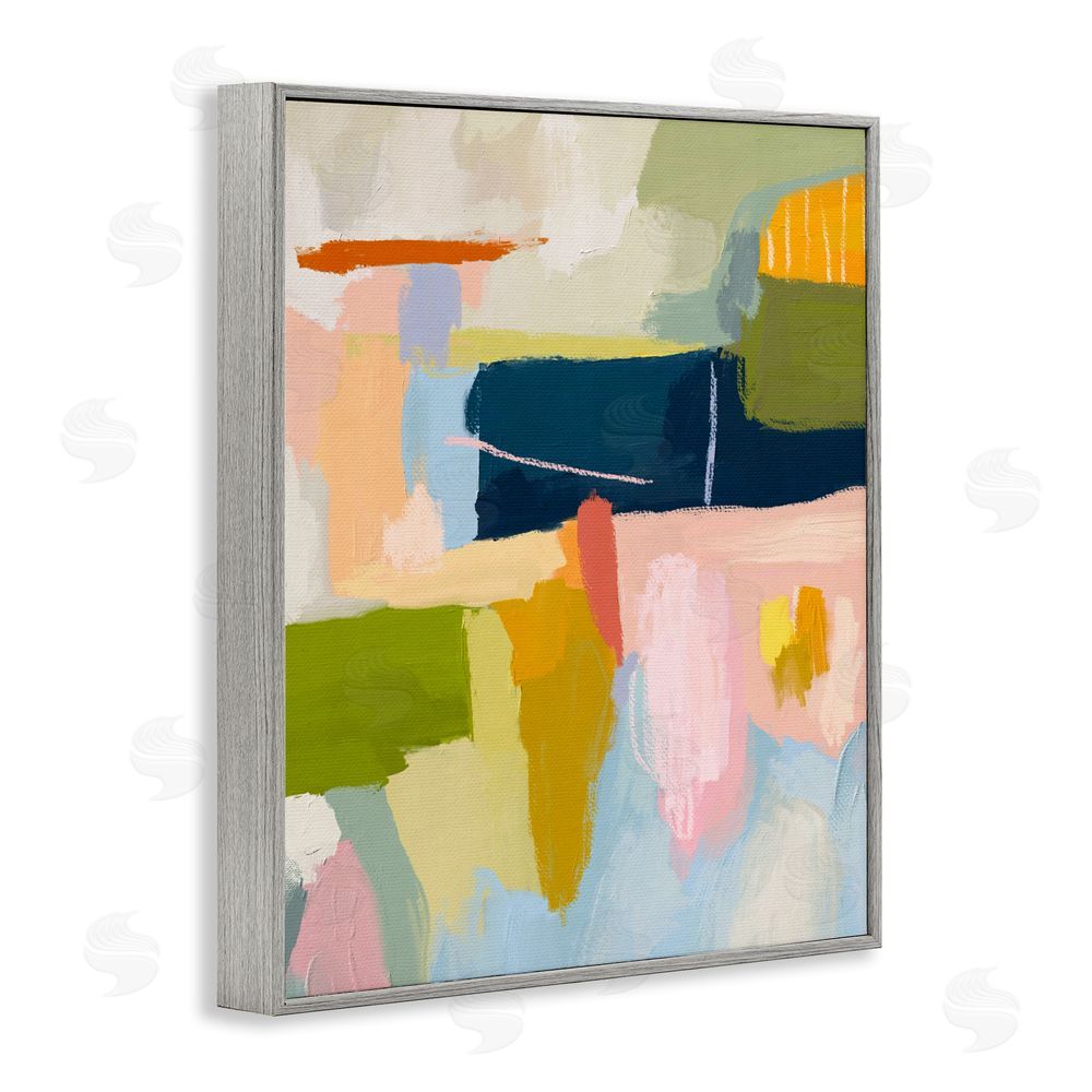 Lisa Nohren Pastel Wonder Smattering Gray Framed Giclee Wall Art