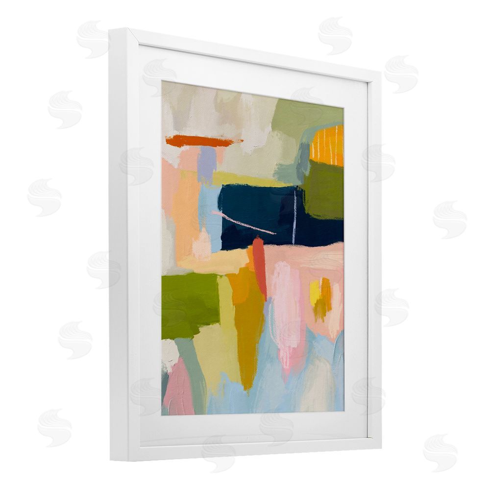 Lisa Nohren Pastel Wonder Smattering White Framed Print Under Glass Wall Art