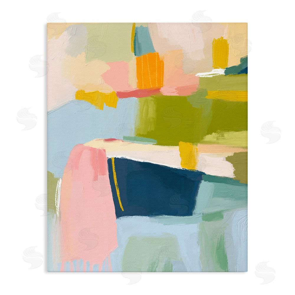Lisa Nohren Pastel Wonder Brushstrokes Stretched Canvas Wall Art