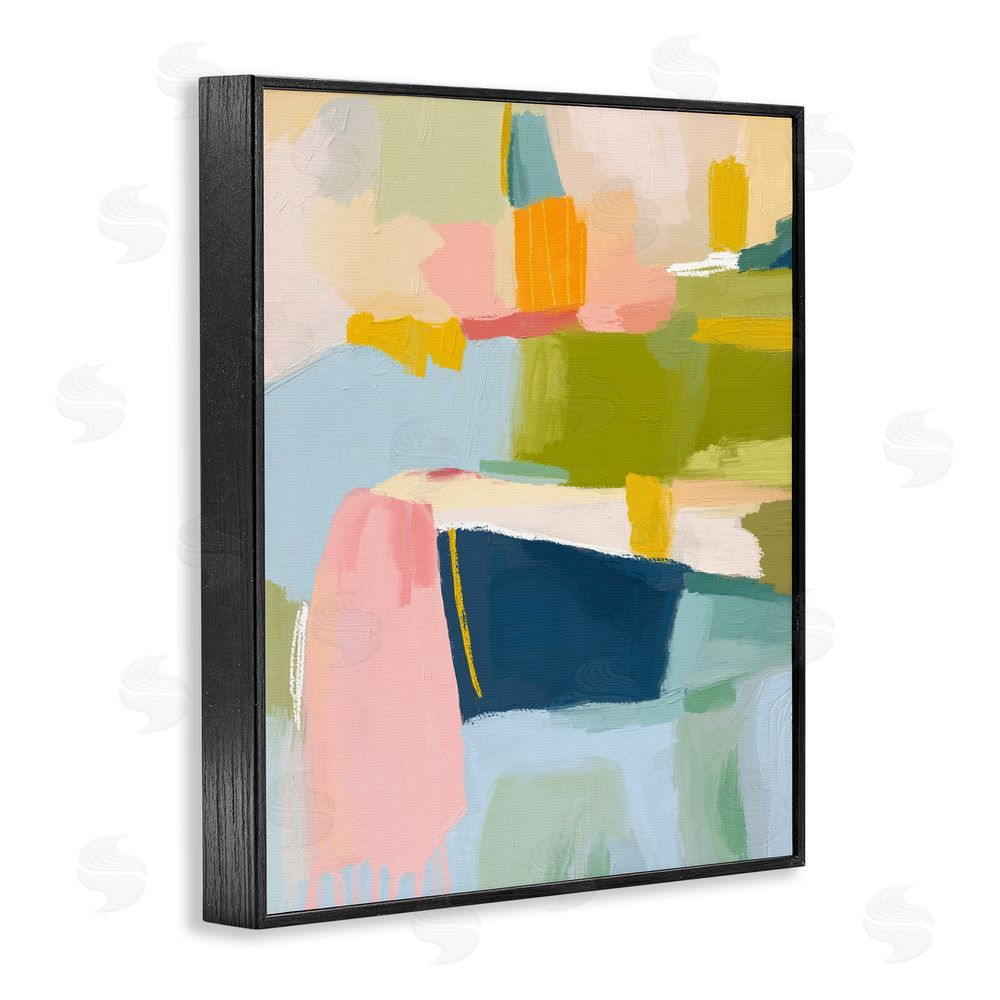 Lisa Nohren Pastel Wonder Brushstrokes Black Framed Giclee Wall Art