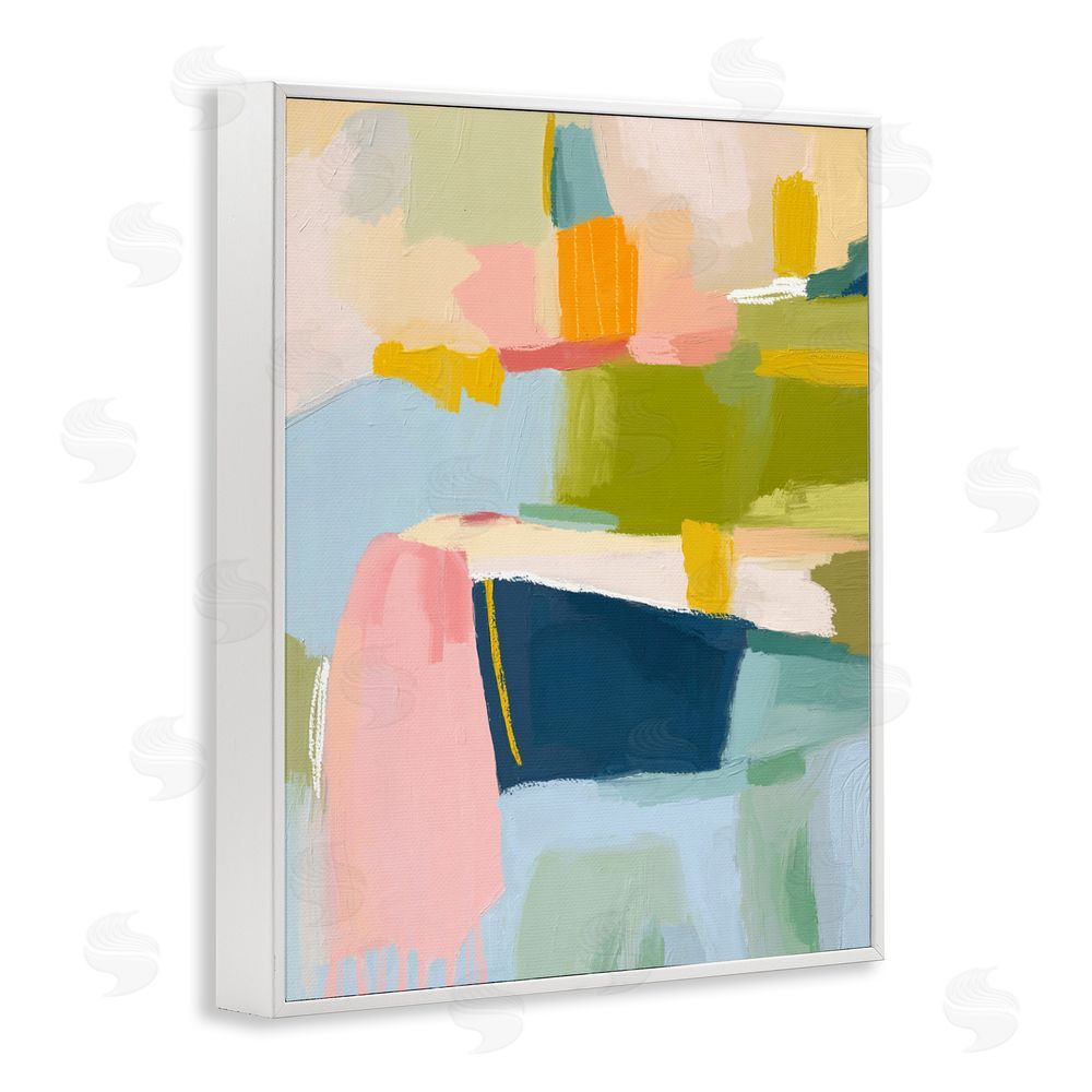 Lisa Nohren Pastel Wonder Brushstrokes White Framed Giclee Wall Art