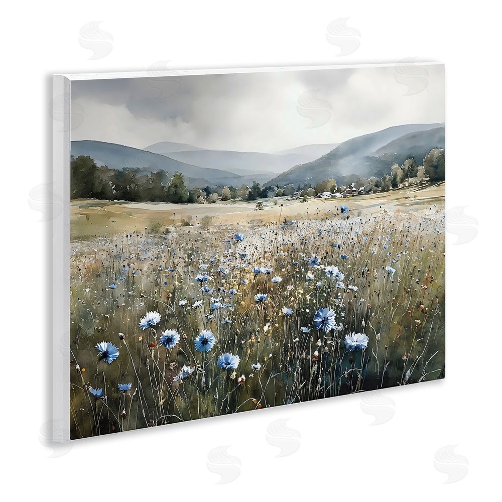 Franklyn Gregory Sapphire Speckled Fields Wall Plaque Printed Art