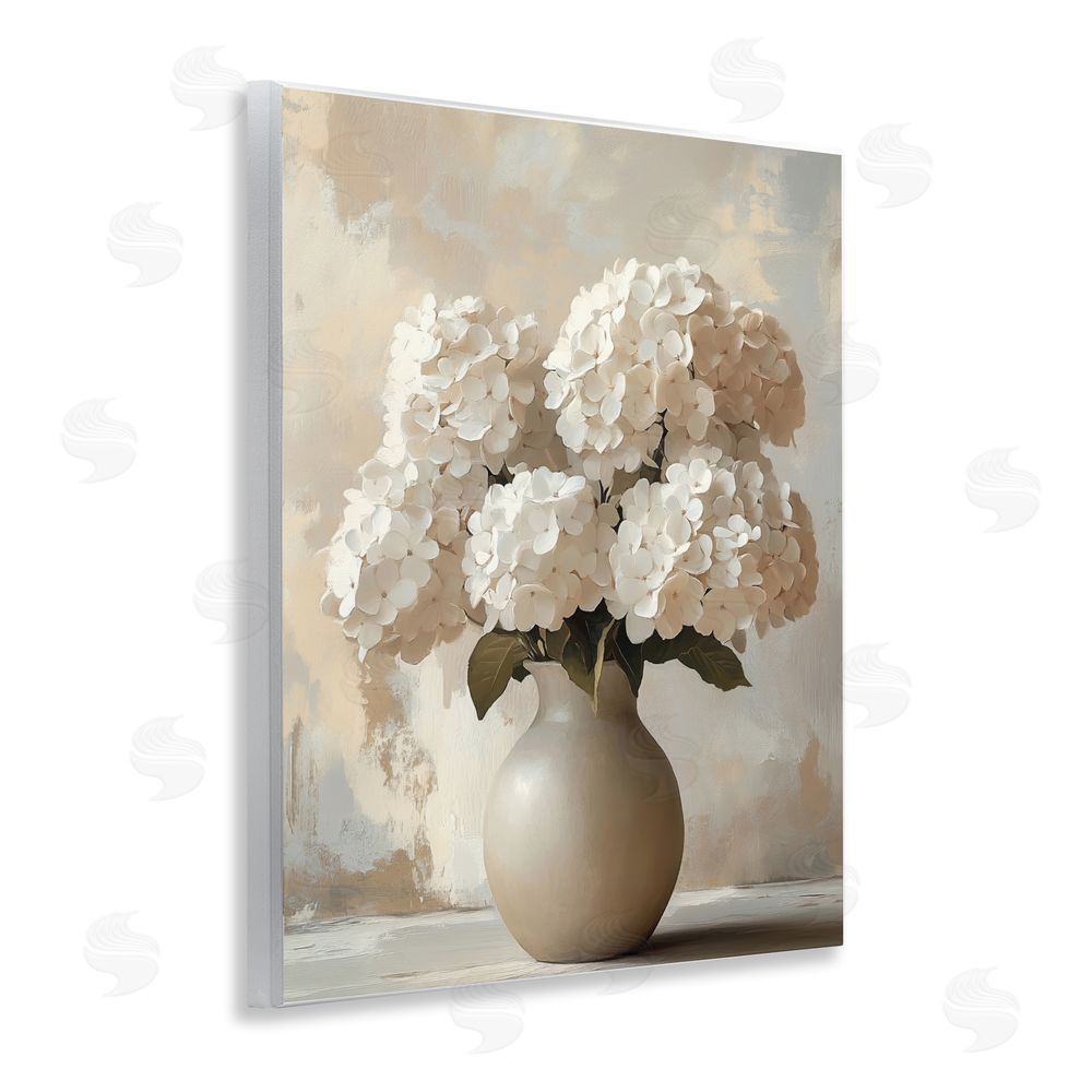 LSR Design Studio Vase of Hydrangeas in Bloom Wall Plaque Printed Art