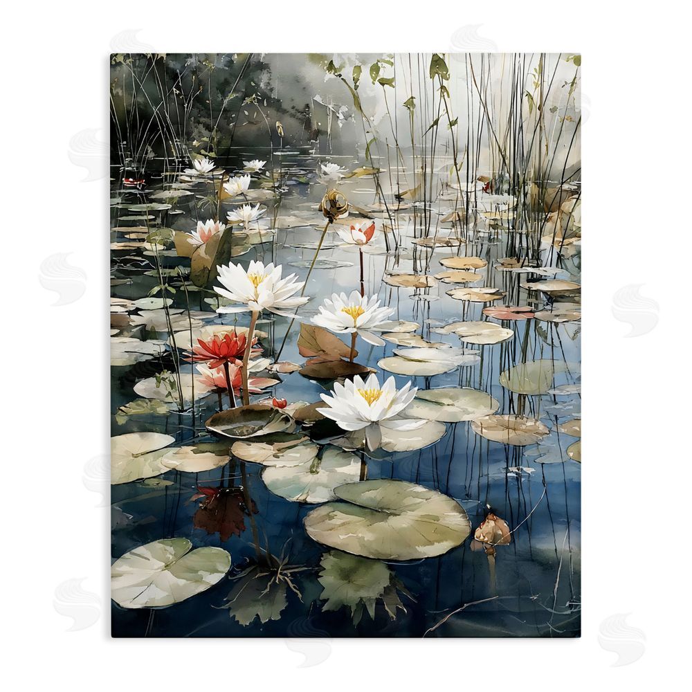 Franklyn Gregory Lily Wonder Pond Stretched Canvas Wall Art