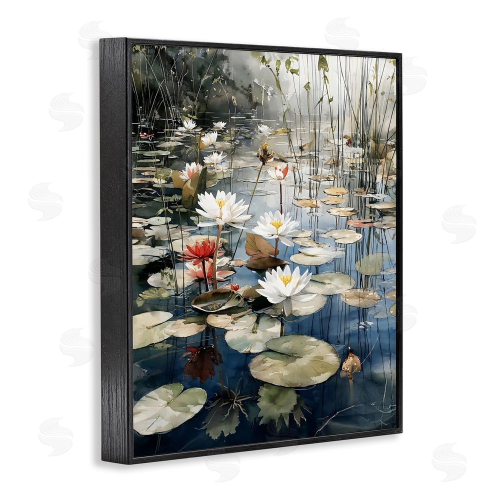 Franklyn Gregory Lily Wonder Pond Black Framed Giclee Wall Art