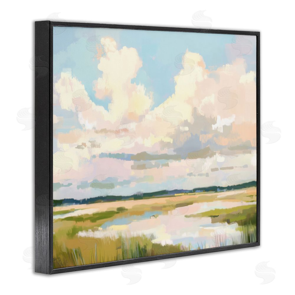 LSR Design Studio Lowcountry Marsh at Dawn Black Framed Giclee Wall Art