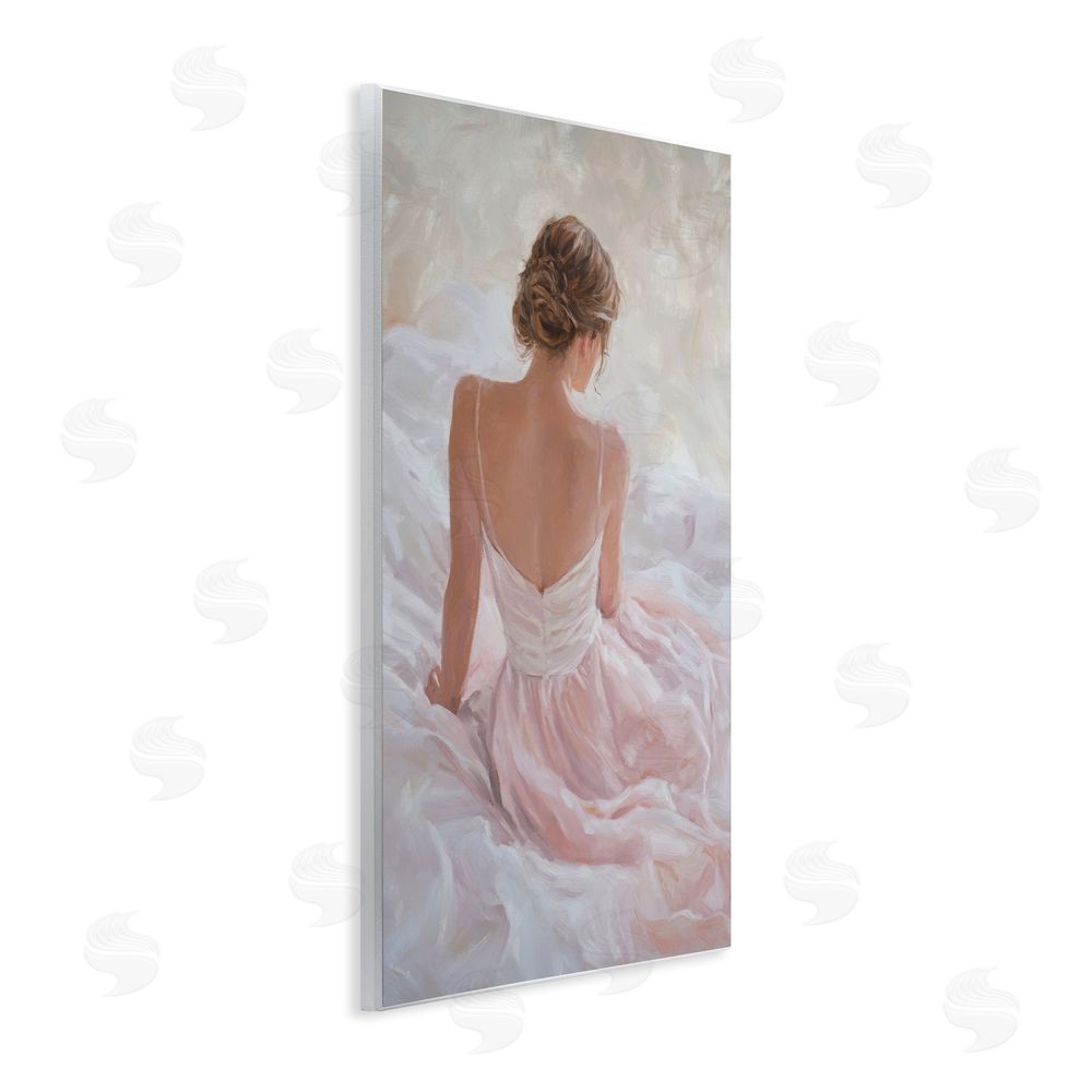 Petal Prints Design Quiet Reflection in Pastel Pink Wall Plaque Home Decor Art Print