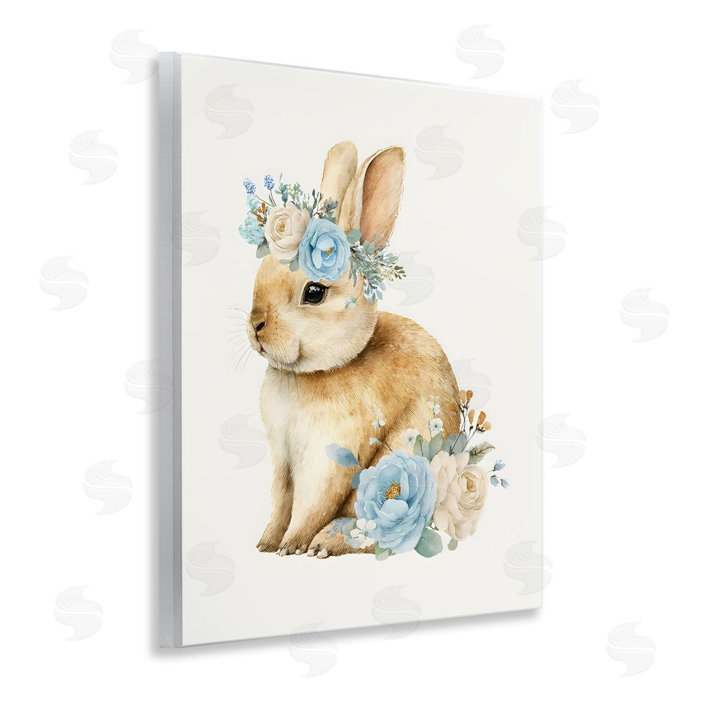 LSR Design Studio Watercolor Nursery Bunny Wall Plaque Art Print