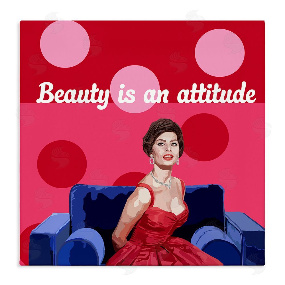Lynnda Rakos Beauty Is An Attitude Stretched Canvas Wall Art Print